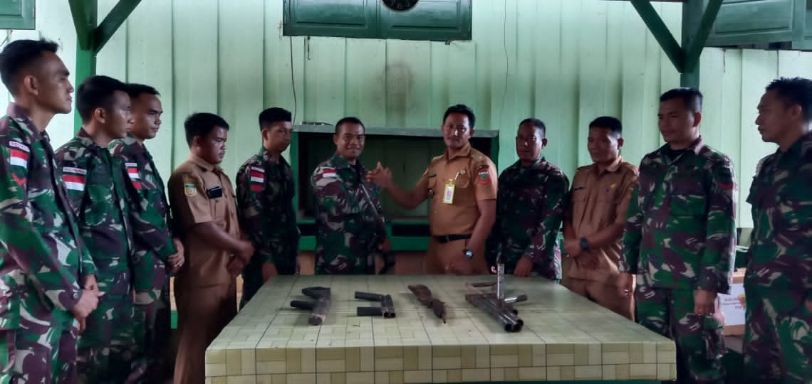 Amankan Senjata Rakitan, SATGAS YONIF 126/KC Berhasil Melaksanakan Binter di Perbatasan Papua.