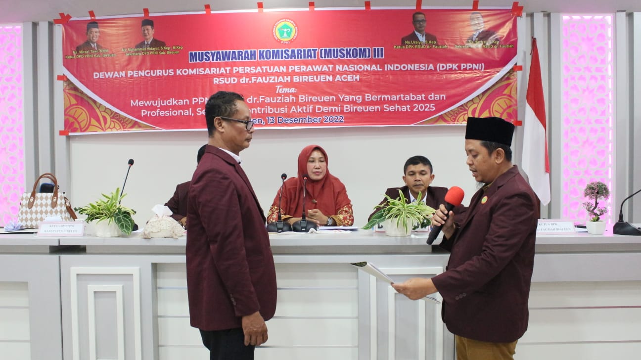 Uraiyya Terpilih Kembali Sebagai Ketua DPK PPNI RSUD dr. Fauziah Bireuen