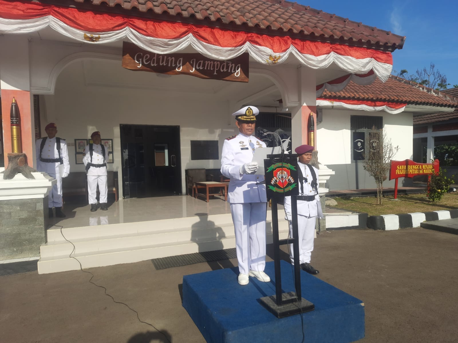 Puslatpur Marinir 6 Antralina Laksanakan Upacara Peringatan Hari Pahlawan