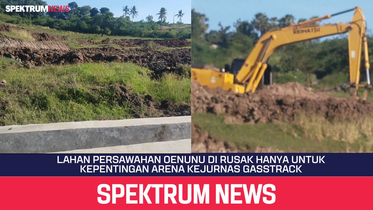 Lahan Persawahan Oenunu di Rusak Hanya Untuk Kepentingan Arena Kejurnas Gasstrack