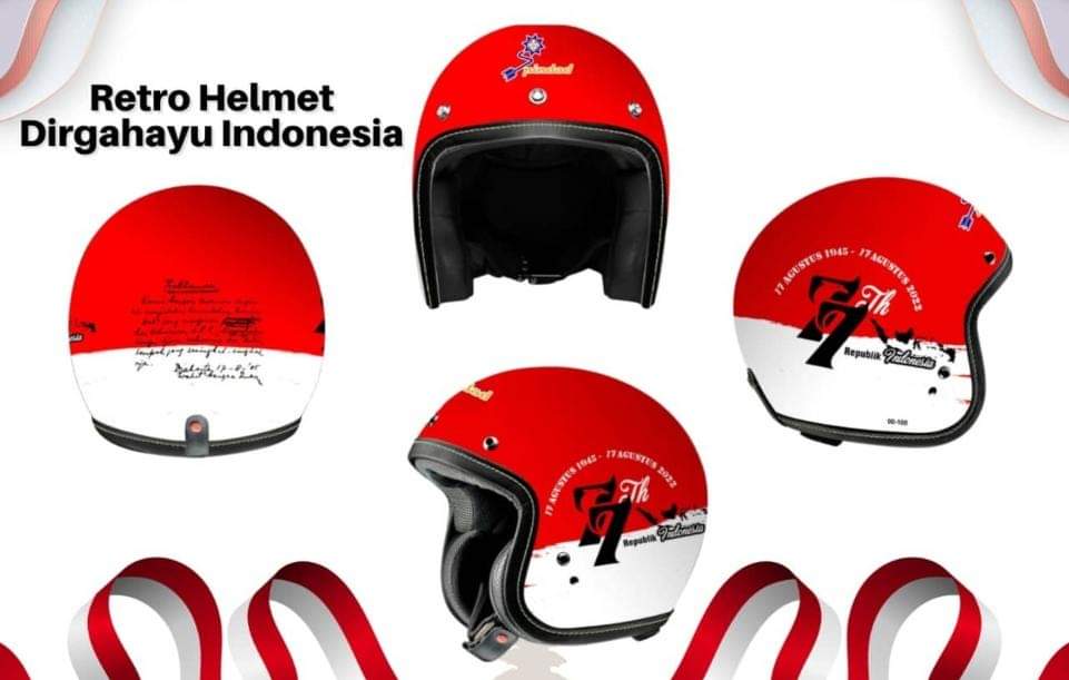 PT PIL Siap Luncurkan Helm Retro Modern Bertemakan Dirgahayu RI ke 77