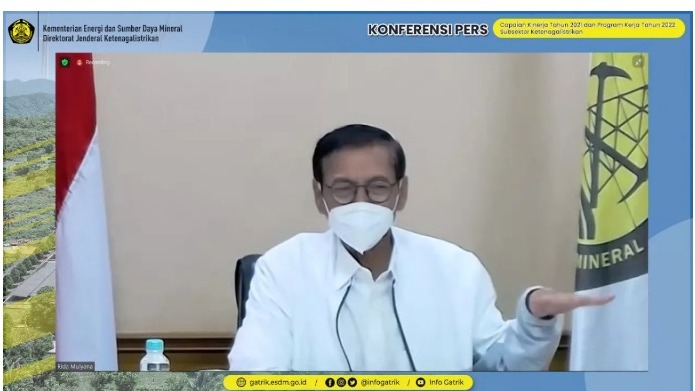 Simak. Capaian Kinerja Tahun 2021 dan Rencana Kerja 2022 Subsektor Ketenagalistrikan